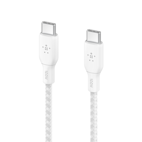 USB-C 转 USB-C 数据线 100W, 白色的, hi-res